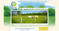 Desktop Screenshot of cabanesduboisclair.com